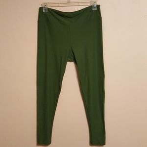 LulaRoe TC leggings green solid